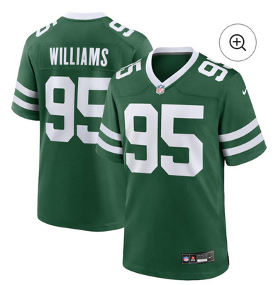 Men New York Jets #95 Williams green 2025 Nike NFL jersey